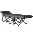 thumbnail image 1 of Folding Camping Cot with Mattress - Dark Grey, 77" L x 26.8" W Portable Bed for Outdoor Adventures, Living Room Naps & Travel - 330lb Capacity, 1 of 7