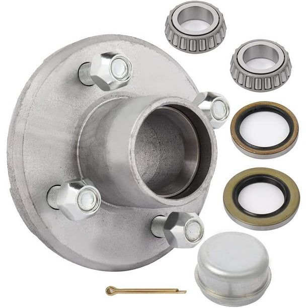 CCIYU Boat Trailer Galvanized Hub Axle Kit 4 on 4 Bolt Circle Wheel Hub