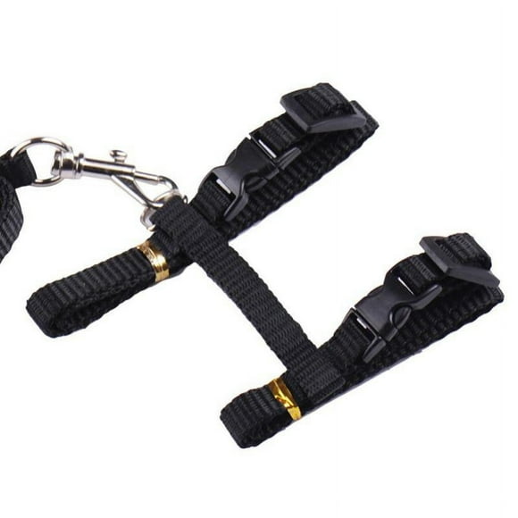 Pet Cats Adjustable Breathable Vest Harness Kittens Chest Strap with Leash No Hurtpet Traction Rope,Black