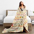 thumbnail image 5 of Thanksgiving Pumpkin Throw Blanket, Cute Autumn Leaf Blanket for Adults, Soft Comfortable Pumpkins Fleece Carpet Blanket for Sofa Bed Couch, 5 of 6