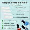 thumbnail image 4 of Press on Nails Medium Long Square Cute Acrylic Fake Nails with 3D Heart Design Glue on Glossy Full Cover Artificial Gel False Stick on Nail for Girls Women Wedding Manicure Gifts 24Pcs Cute with 3D, 4 of 4