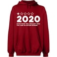 thumbnail image 2 of OXI Hoodie Sweatshirt - 2020 Bad Rating, Basic Casual Hoodie for Men's and Women Fleece Hoodie Long Sleeve - Antiquee Cherry 2X-Large, 2 of 3