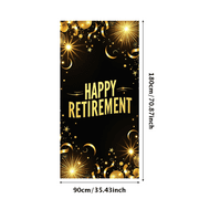 LUUFILx Retirement Celebration Banner Colorful Party Decorations Backdrop Background Happy Event Supplies Photography Props Retirement Party Decor