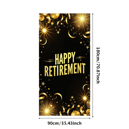 LUUFILx Retirement Celebration Banner Colorful Party Decorations Backdrop Background Happy Event Supplies Photography Props Retirement Party Decor