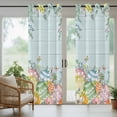 thumbnail image 5 of Outdoor Curtains for Patio Waterproof, Easter Eggs Outdoor Privacy Panels Grommet, Spring Botanical Flowers Eucalyptus Leaf Wood Blackout Outside Curtains for Porch/Cabana 54"x108", 2 Panels, 5 of 8
