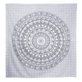 thumbnail image 3 of Oussum Mandala Tapestries , Black and White, 3 of 3