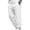 White, variant on Men Drawstring Elastic Waist Vertical Rib Knit Jogger Pants Rib Ankle Cuff Soft Textured Oversized Urban Skate Streetwear Trousers White S
