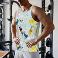 thumbnail image 5 of Gukieu Japanese Carps Print Men's Quick Dry Fitness Vest, Round Neck Sleeveless Fitness Bodybuilding Top-Small, 5 of 7