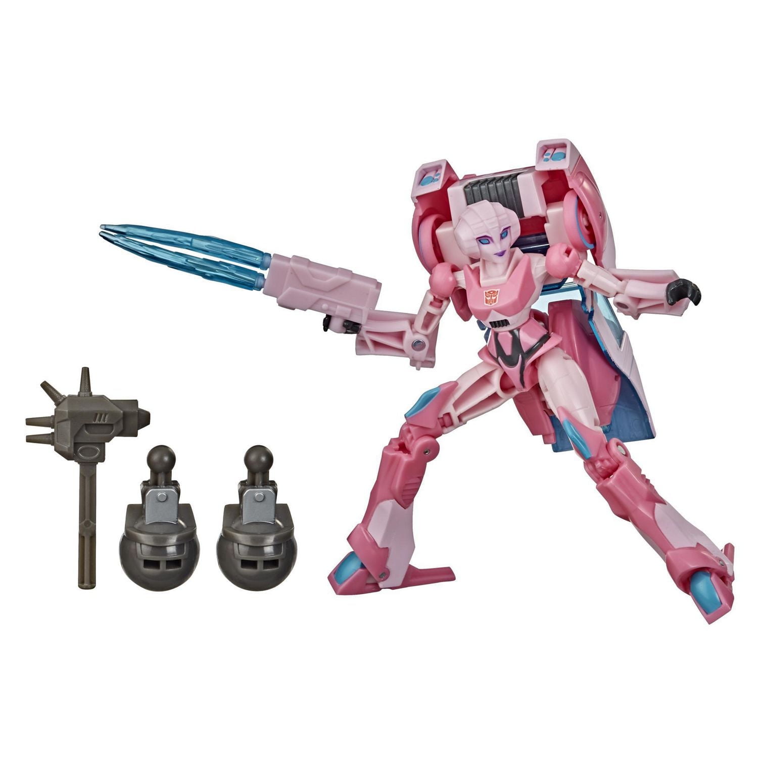 Transformers Bumblebee Cyberverse Adventures, figurine Arcee de 12,5 cm, classe Deluxe, pièce Build-a-Figure, à partir de 6 ans