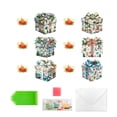 thumbnail image 4 of Kit de tarjetas de felicitación navideñas personalizadas con diamantes de Blarkrus 6 piezas 5D DIY, 4 of 7