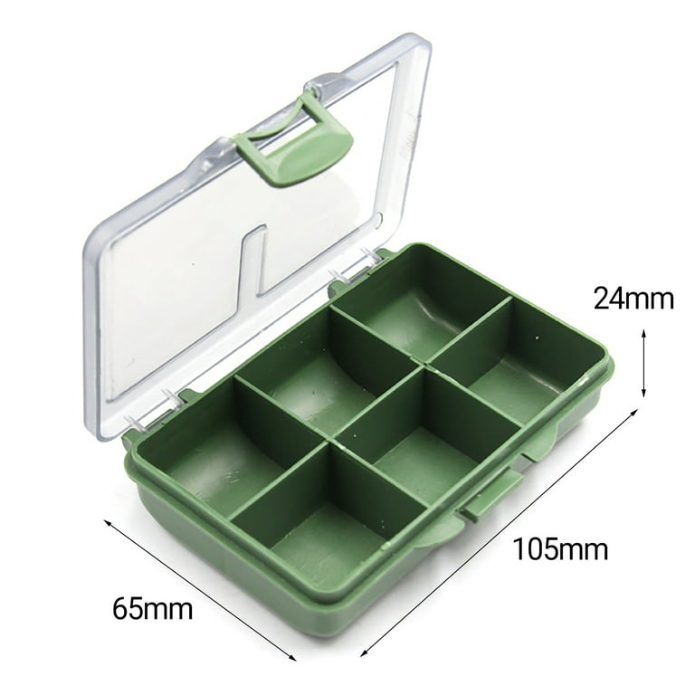 Yoone Buckle Closure Clear Cover Lightweight Fishing Tackle Box 1-8 Compartments Fishing Lure Box Fishing Supplies, Size: 10.5