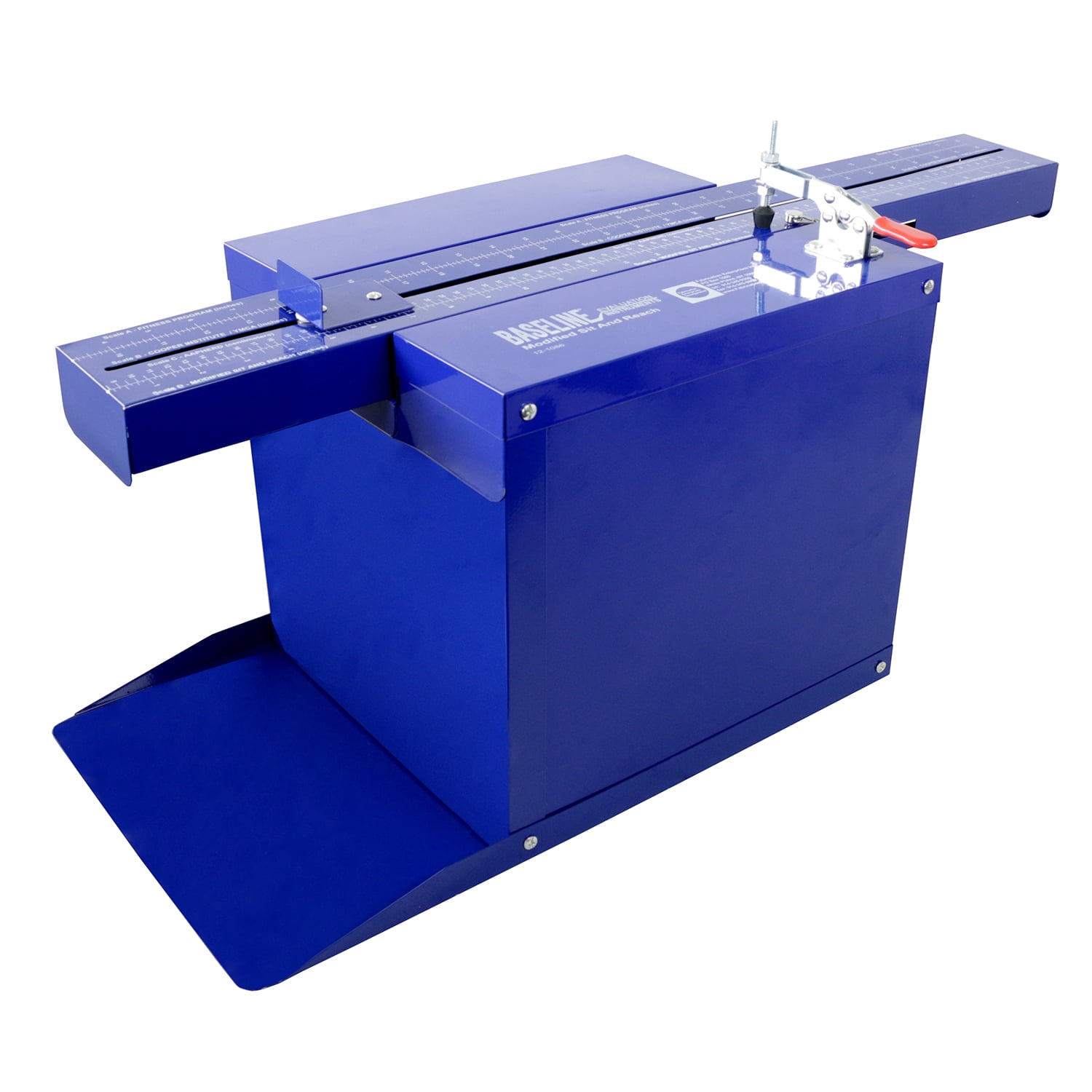 Baseline Sit n' Reach Trunk Flexibility Assessment Testing Box with Adjustable Position Easy-To-Read Scale and Built in Footplate