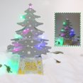 thumbnail image 1 of Mini Desktop Christmas Card Ornament Shiny Christmas Tree With Lights Kit, 1 of 5