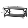 Mainstays Farmhouse Rectangle Coffee Table, Black