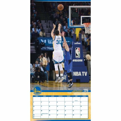 Turner Golden State Warriors Steph Curry 2016 12" x 12" Player Wall Calendar  - Walmart.com