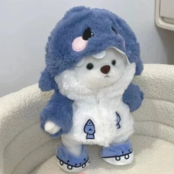 Stuffed Animal Doll, Hoodie Bear Plush Toy with Detachable Outfit, Soft Decorative Hugging Pillow for Birthdays, Festivals, and Daily Comfort