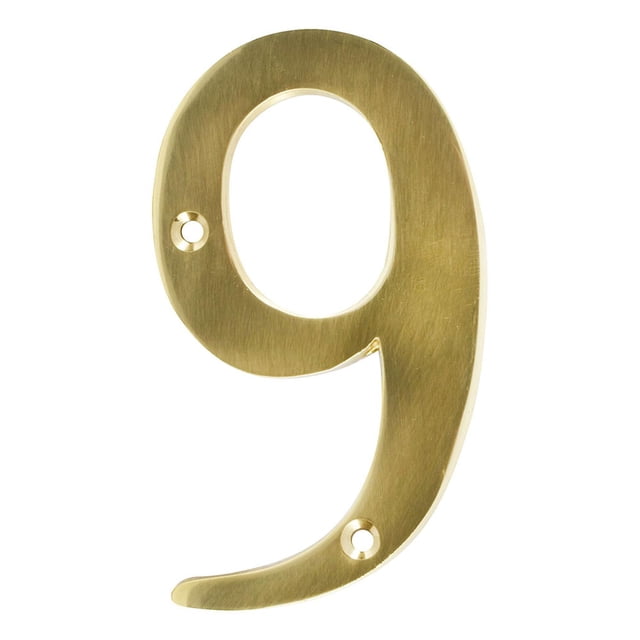Número 9 Hy-Ko 10.1X5.5 Cm Latón Dorado