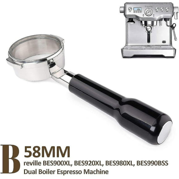 Jinsinto 58mm Bottomless Portafilter Compatible With Breville Dual Boiler Bes900xl