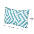 thumbnail image 4 of Noble House Realm Greek Key Rectangular Pillow in Dark Teal, 4 of 11