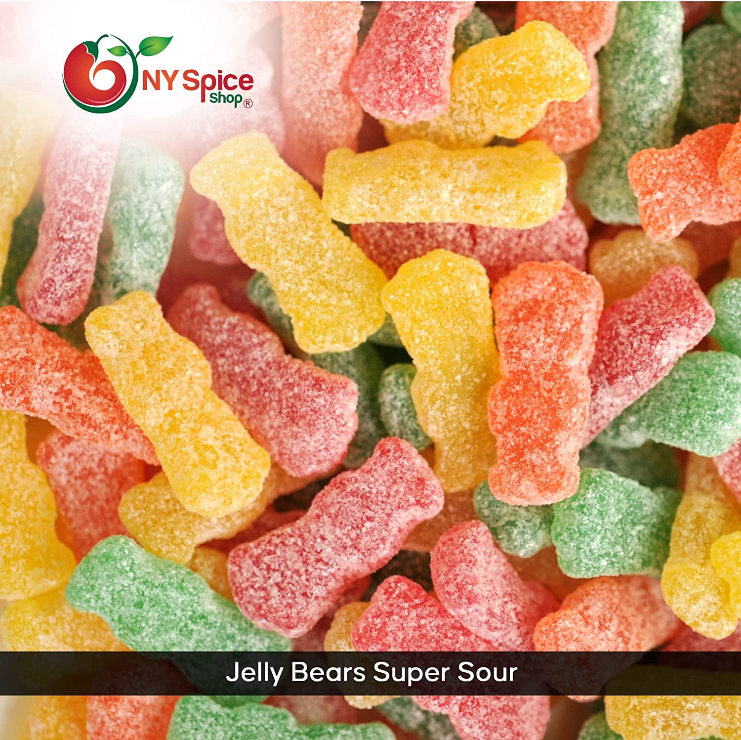 NY Spice Shop Jelly Bears Super Sour - 5 Pound - Jelly Candy