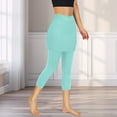 thumbnail image 3 of Athletic Skort Leggings - High Waist Yoga Tennis Skirts with Built-in Shorts, Gym Workout Running Bottoms | Yubnlvae (Mint Green | M), 3 of 8
