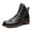 BLACK, variant on Men's Retro Leather Ankle Boots Classic Fashion Side Zipper Slip On Business Dress Oxford Boot Casual High Top Boots