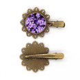 thumbnail image 1 of Tocado de pieza de pelo de horquilla de flor de metal vintage Unbranded Flores púrpura, 1 of 3