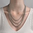 thumbnail image 3 of Leander Stainless Steel Chain 925 Silver Rope Chains 3-5mm Twist Rope Necklace 14-30 Inch, 3 of 6