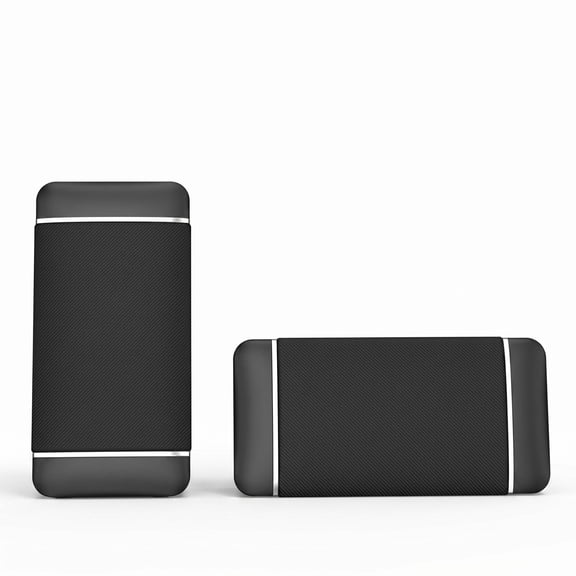 USB-Powered 2.0 Mini Computer Speakers, Wired Desktop Laptop Speakers with 3.5mm Interface, Black ABS Portable Stereo Sound System for PC, Notebook