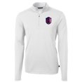 thumbnail image 2 of Men's-Cutter & Buck  White St. Louis City SC Virtue Eco Pique Recycled Quarter-Zip Pullover Top, 2 of 3