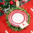 thumbnail image 4 of Honmine Faux Cypress Cedar Placemat, Round Cedar Leaf Foam Table Mat, Christmas Centerpiece Decor for Dining, Party, Holiday Table Setting, 4 of 7