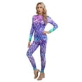 thumbnail image 4 of Jowowha Women Adult One Piece Mermaid Cosplay Long Jumpsuit Halloween Party Dress Up Long Bodysuit Type B M, 4 of 6