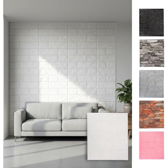 Papel Tapiz Tipo Piedra Con Adhesivo De 35X38CM Revestimiento Decorativo Para Cubierta De Mueble Encimera Cocina Estante Puertas Paredes Decoracion Hogar (Blanco)