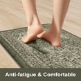 thumbnail image 3 of Anti Fatigue Fall Kitchen Mats, Boho Distressed Kitchen Floor Mats 17"x47"+17"x30", Non Slip Waterproof Kitchen Rugs, Padded Comfort Standing Mats for Laundry, Office, Sink, Desk Orange Multi, 3 of 6