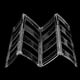 thumbnail image 1 of Soporte para exhibición de aretes, organizador de racks de almacenamiento de 4 paneles de soporte de aretes para joyas plegable(blanco) Ecomeon no, 1 of 5