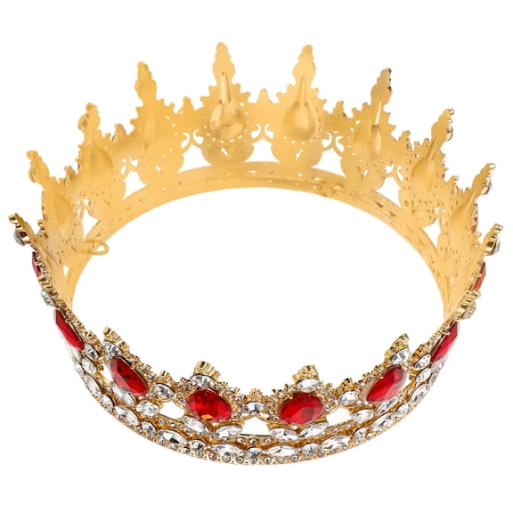 HEANUJJ Wedding Crown for Bride Red Elegant Headband for Women Bridal Accessory 1 Pcs