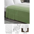 thumbnail image 5 of Full Size Flat Sheet Only, Sage Green Gray Ombre Soft Brushed Microfiber Bed Sheets, Vintage Country Wooden Hotel Quality Breathable Bedding Top Sheet, Easy Care, 81"x96", 5 of 9