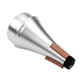 thumbnail image 2 of Aluminum Alloy Trumpet Mute for Practice - Silver Silent with Soft Wood Inlet Protection, Lightweight 42g Muting Accessory for Beginners, Fits All Trumpet Types, 14cm Length Sound Dampener, 2 of 6