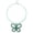 Green, variant on Butterfly Necklace for Women - Rhinestone Pendant Choker, Zinc Alloy Jewelry, Cute Sparkly Accessory