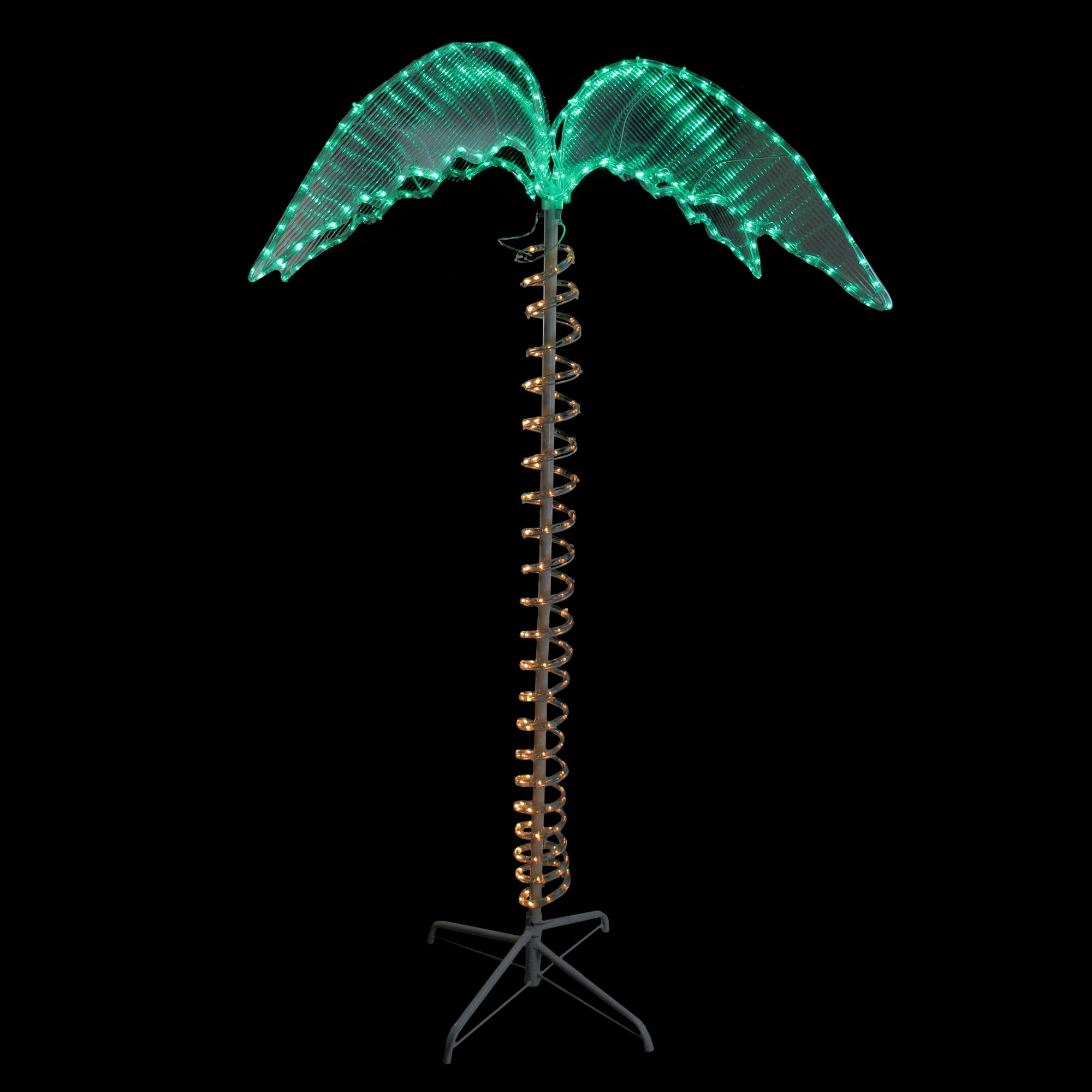 7' Green and Tan Palm Tree Rope Light Outdoor Decoration