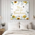 thumbnail image 4 of Sunflower Wall Art Painting on Canvas, Summer Botanical Green Eucalyptus Leaves Canvas Art Home Prints Wall Art Framed Modern Artwork for Living Room Bedroom Wall Decor 16x16in, 4 of 9