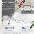 thumbnail image 4 of Autolavadora Limpiador de vapor portátil de 1500 W, máquina de limpieza a vapor presurizada de alta temperatura, vaporizador sin tanque y resistente para cocina, sala de estar, baño, coche Romacci  Autolavadora, 4 of 7