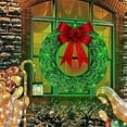 thumbnail image 4 of Pre-lit Outdoor Christmas Wreath Decoration, Christmas Decorations Outdoor Sacred Christmas Wreath With Lights Green, 4 of 5