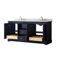 thumbnail image 3 of Wyndham Collection 72" Oval-Sinks Wood Double Bathroom Vanity in Blue/Gold, 3 of 5