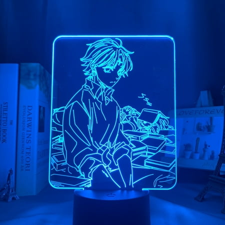 

JUSTUP 3D Illusion Night Light Anime Character Desk Lamp USB Powered 7 Colors LED Light with Touch Switch for Kids Gift Bedroom Decor