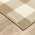 thumbnail image 2 of 2' X 4' Tan Geometric Stain Resistant Indoor Outdoor Area Rug - 6' x 7', 2 of 5