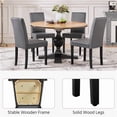 thumbnail image 3 of Yaheetech 4pcs Dining Room Chairs High Back Padded Kitchen Chairs, Gray, 3 of 8