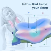 Derila Ergo Cervical Neck Pillow - 21.25 x 14.17 x 4.72 inches Contour Memory Foam Pillows for Back & Side Sleepers