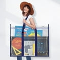 thumbnail image 3 of Sardfxul Art Portfolio Bag Poster Storage Bag Posters Organizer Transparent White Bag for Large Posters Poster Board Painting, 3 of 7