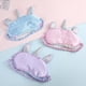 thumbnail image 2 of Máscaras de peluche para dormir, linda máscara de ojos de unicornio esponjoso en 3D, máscara de dormir para niños para viajes, niños y adultos, 2 of 5